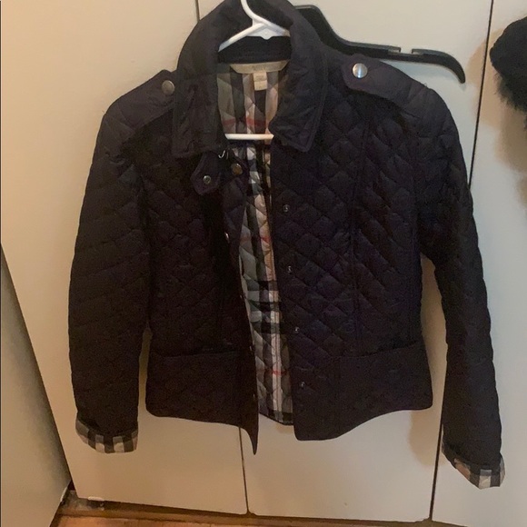 Navy blue Burberry coat - Picture 1 of 3